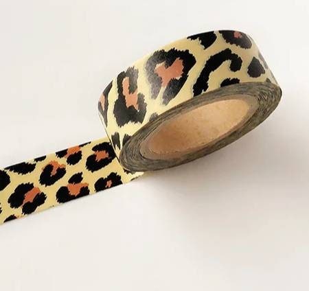 Animal Print Wrapping Tape, Kraft Brown Gift Tape, Animal Print Gift Wrap,  Craft Paper Tape, Birthday Paper Day Eco-friendly 50m 