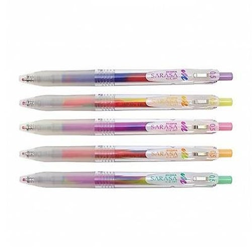 Zebra Sarasa Clip Gel-Kugelschreiber – Feine 0,4 Mm Spitze, 5 Bunte Farben
