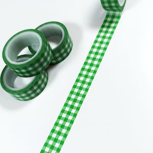 Green Gingham Washi Tape