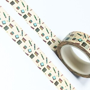 Gretel maakt washitape voor briefpapier met goudfoliedetails