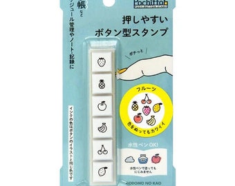 Kodomo No Kao Pochitto Fruit 6 Push Button Stamp