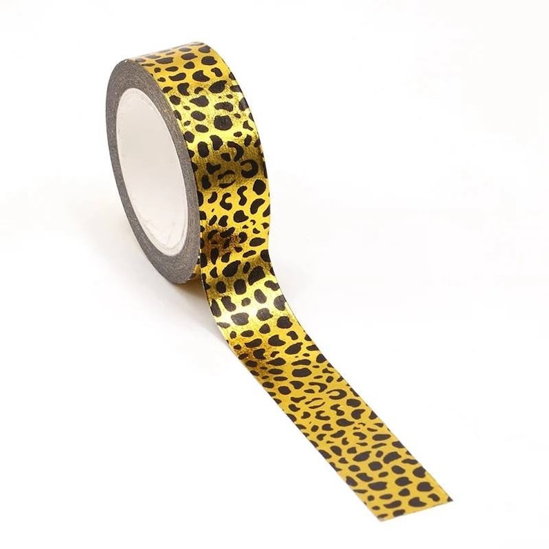 Foiled Leopard Print Washi Tape - Etsy