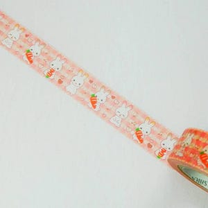 Kawaii washitape konijn, decoratieve tape schattig roze konijntje