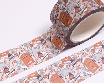 Vintage Style Happy Mail Washi Tape - 30mm