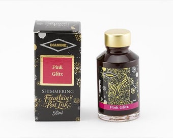 Pink Glitz - 50ml Diamine Shimmering Fountain Pen Ink