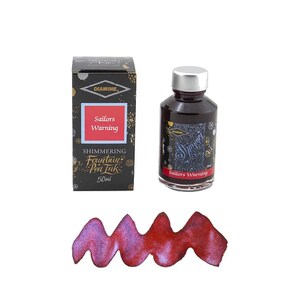 Red Sky - Reddit  - 50ml Diamine Shimmering Fountain Pen Ink (Formerly Sailors Warning)