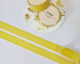 Solid Yellow Washi Tape, Minimal Plain Yellow Decorative Tape