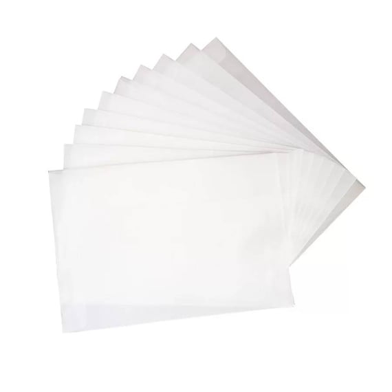 Pack of 10 White Vellum Envelopes 