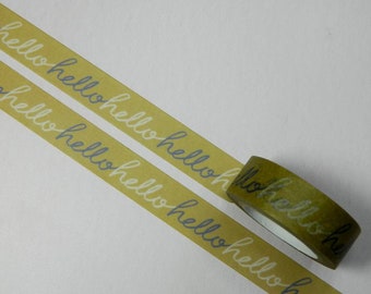 Hello Happy Mail Washi Tape, Neutral Colour Decorative Tape