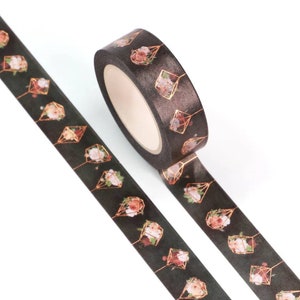 Rose Gold Foil Decorative Succulent Washi Tape, Copper Cactus House Plant Decorative Tape