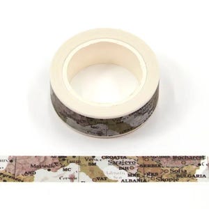 Vintage Style Map Washi Tape, Dekoratives Klebeband Europäische Karte
