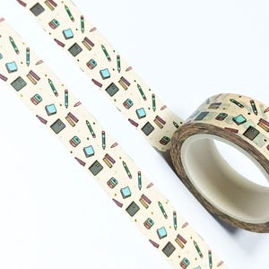 Gretel crea un nastro washi con design di cancelleria e dettagli in lamina d&#39;oro