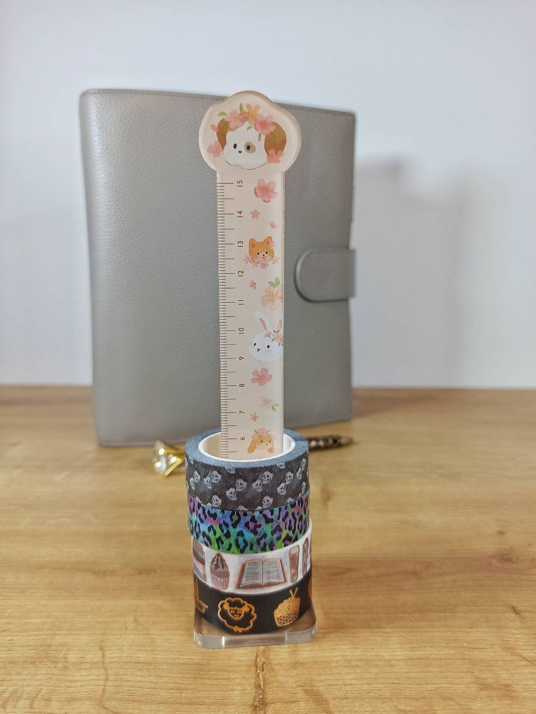 Peach Spring Animals Washi Tape Houder en Liniaal Floral Etsy