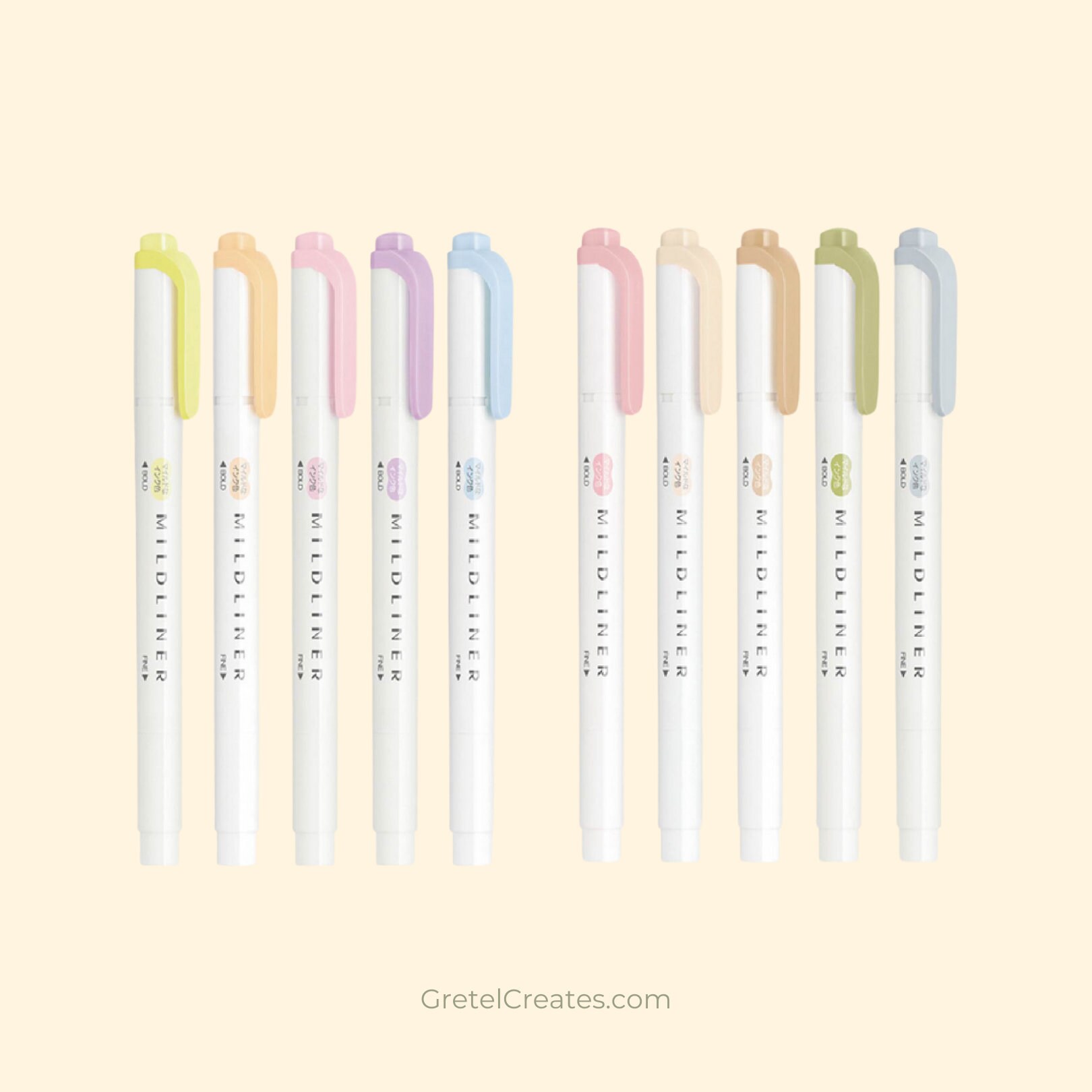 Zebra  Mildliner Pastel Highlighter – shadypinespaperco