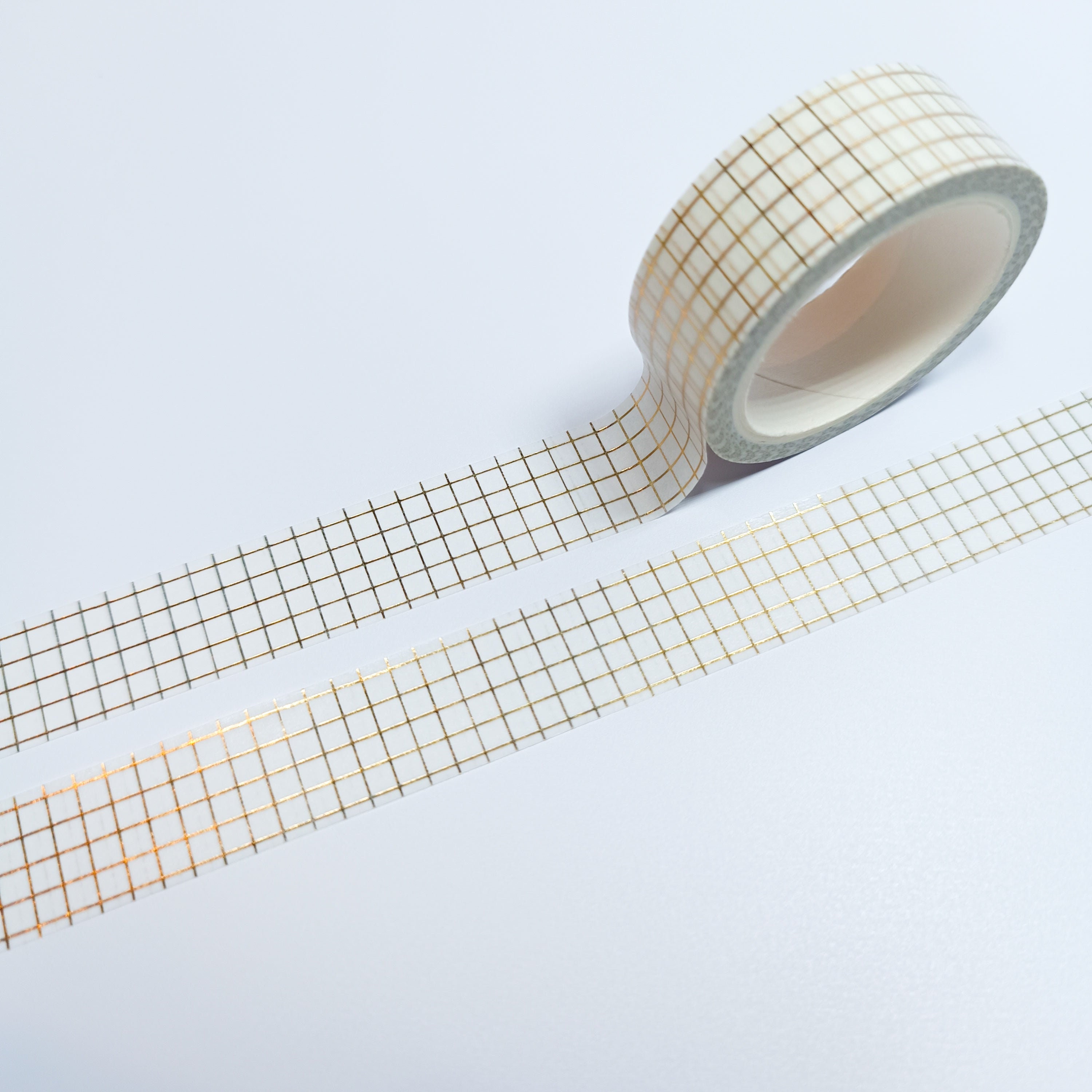 Minimal Gold Foil Grid Washi Tape 