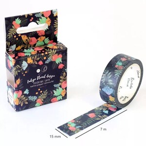 Dark Flower Washi Tape