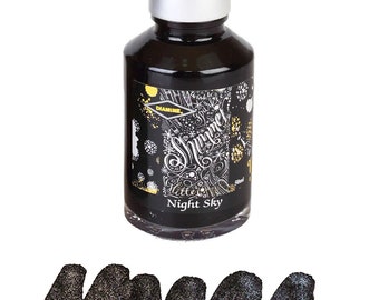 Night Sky - 50ml Black Diamine Shimmering Fountain Pen Ink