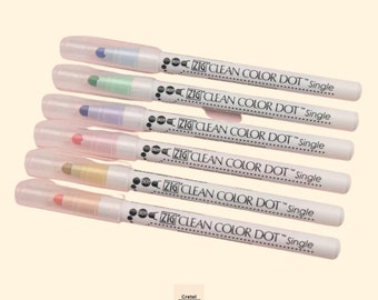KURETAKE Zig Clean Color Dot Dual Tip Marker Pens 12 color set