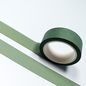 Minimal Dark Olive Green Plain Washi Tape