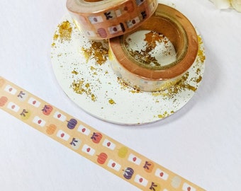 Pumpkin Spice Washi Tape, Autumn Coffee Decorative Tape