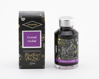 Frosted Orchid - 50ml Diamine Shimmering Fountain Pen Ink