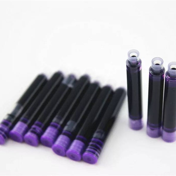 2.6mm Calibre Purple Fountain Pen Cartridges, Coloured Ink Cartridges, Coloured Fountain Pen Ink