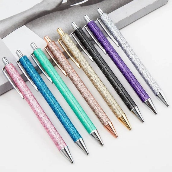 Blue Fancy Glitter Pen – shaaronusuniquestore