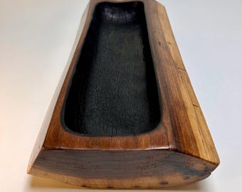Ciotola in noce, ciotola bruciata, ciotola Yakisugi, ciotola intagliata, ciotola in legno, raccoglitore, vassoio, valet, intagliata a mano, unica, regalo da uomo, regalo da donna
