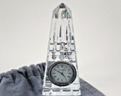 Waterford Crystal Clock Antique Ireland Cut Crystal 6.5 Inch GORGEOUS