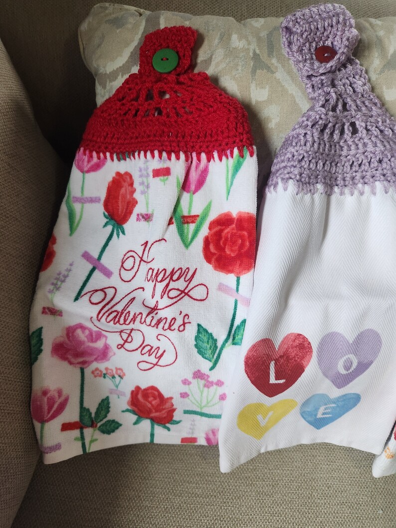 Valentines Day Hanging Hand Towels Etsy