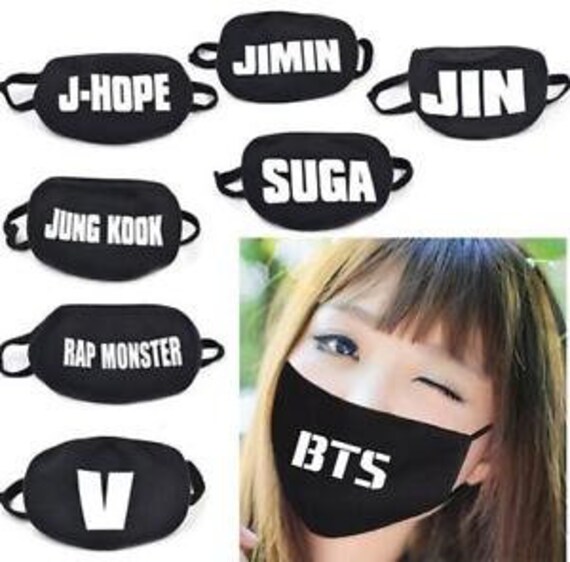Kpop Bts Bt21 Fans Face Mouth Mask Unisex Muffle Respirator Etsy
