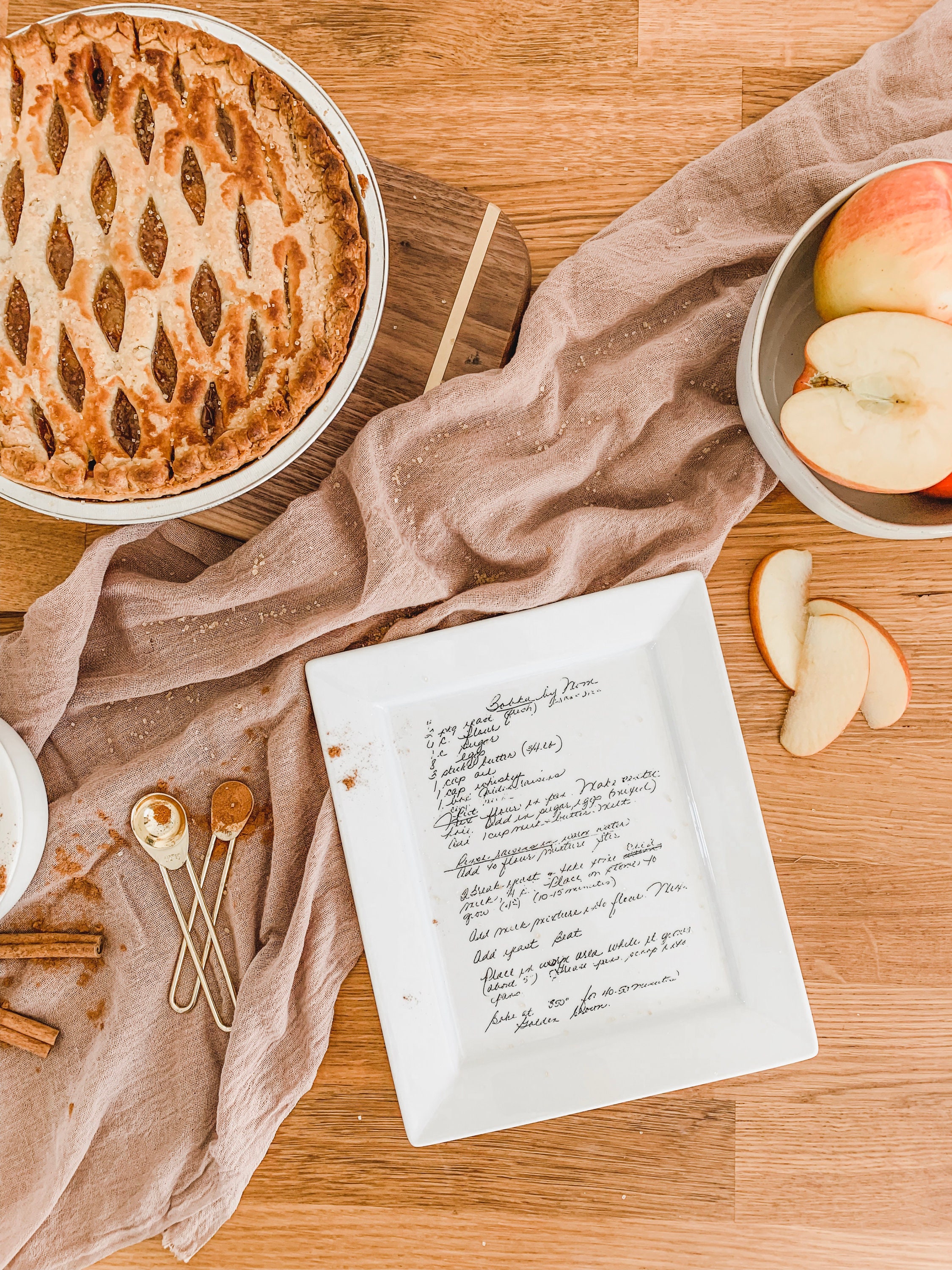 Vente de La Fête Des Mères, Assiette Recette Manuscrite Personnalisée, Cadeau Famille Manuscrite, Pe