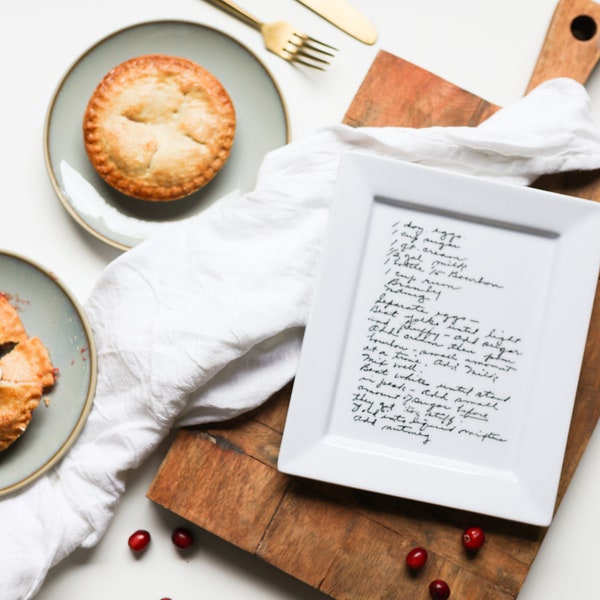 Handwritten Family Recipe Plate, Handwritten Recipe, Personalized Gifts, Gifts For Mom, Gifts for Her, Your Family Recipe on Plate, Birthday