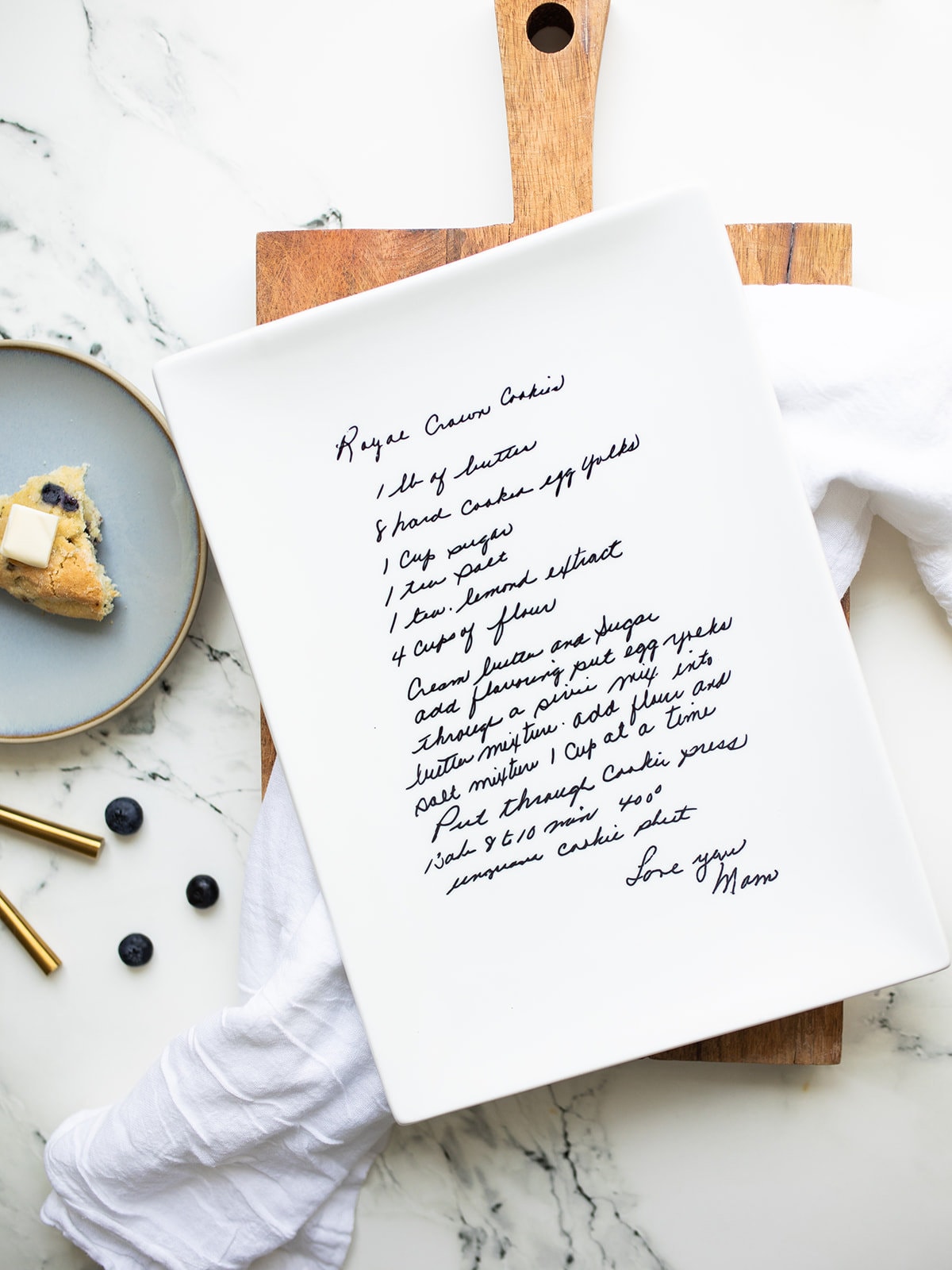 Vente de Fête Des Mères, Cadeaux Pour Maman, Assiette Recettes Familiales Manuscrites, Cadeau Person