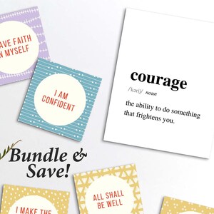 Enneagram 6 Bundle, Enneagram 6 Affirmation Cards, Enneagram 6 Virtue