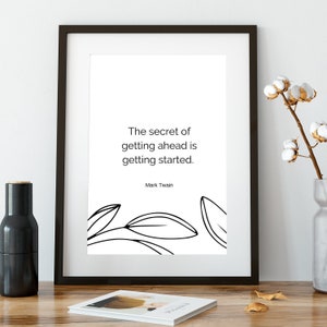 Mark Twain Quote, Printable Quote, Office Wall Art, Office Decor, Motivational Quote