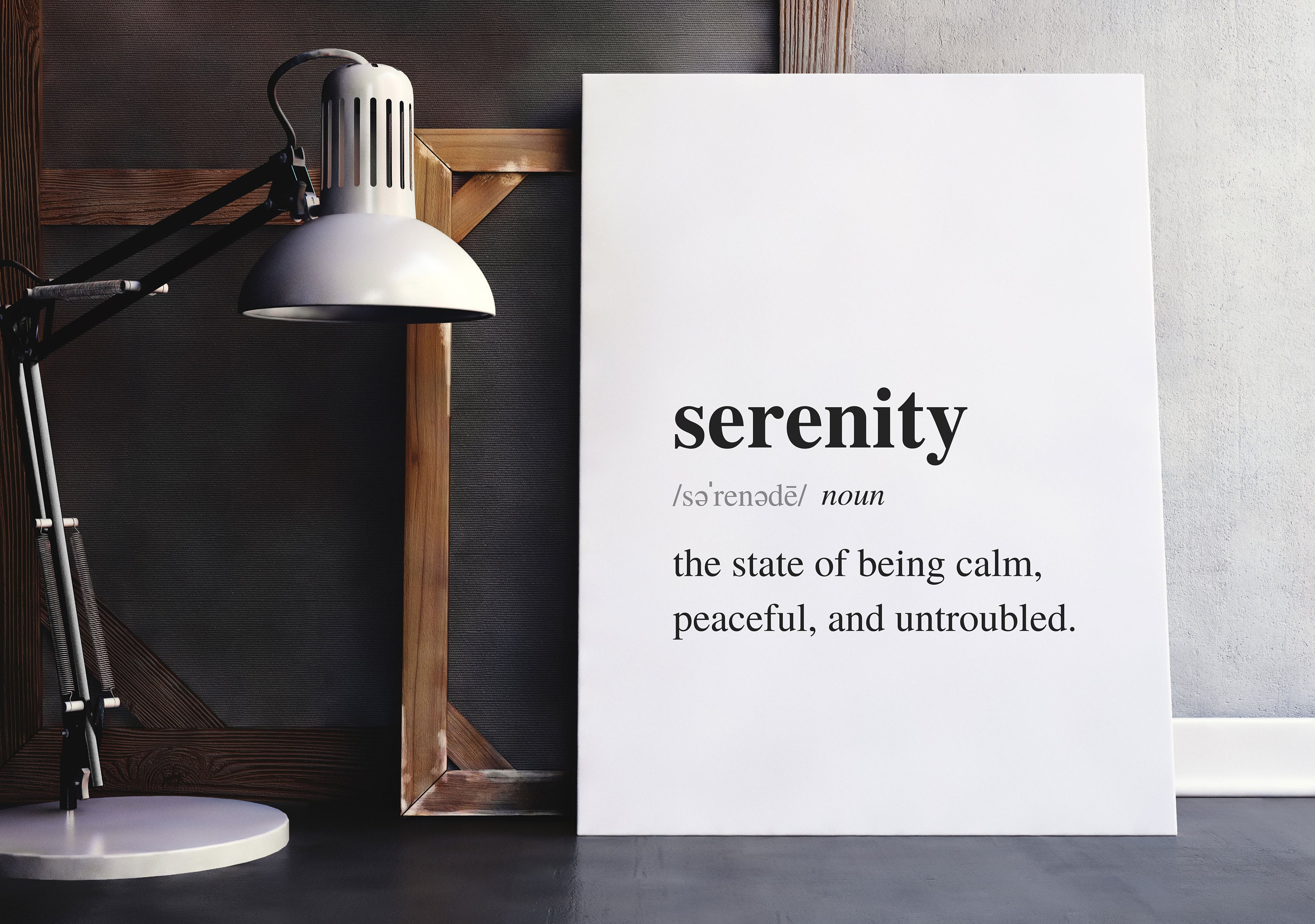 Serenity Definition Print Enneagram 1 Virtue Enneagram 1 - Etsy
