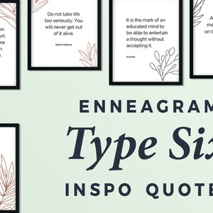 Enneagram 6 Wall Art, Printable Quote Set, Quote Wall Art, Inspirational Quotes, Motivational Quotes