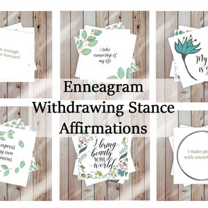 Enneagramm-Entzugshaltungs-Affirmationskarten, Enneagramm43, Enneagramm 5, Enneagramm 9