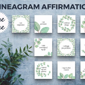 Enneagram 9 Affirmation Cards, Enneagram Type Nine Mantras, Instant Download, Personal Growth