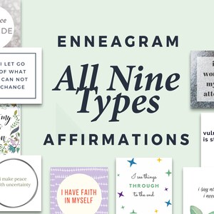 Enneagram Printable Affirmations, Enneagram Coaching Tools, Enneagram Growth Digital Download
