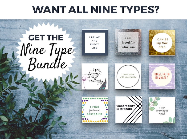 Type Six Self-Care Instant Download Printable Mantras Enneagram 6 Affirmation Cards Enneagram 6 Stress Enneagram 6 Growth