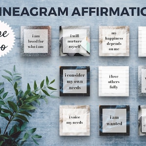 Cartões de afirmação do Eneagrama 2, mantras tipo dois do Eneagrama, download instantâneo