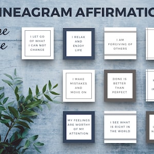 Cartões de afirmação do Eneagrama 1, mantras do Eneagrama tipo um, download instantâneo