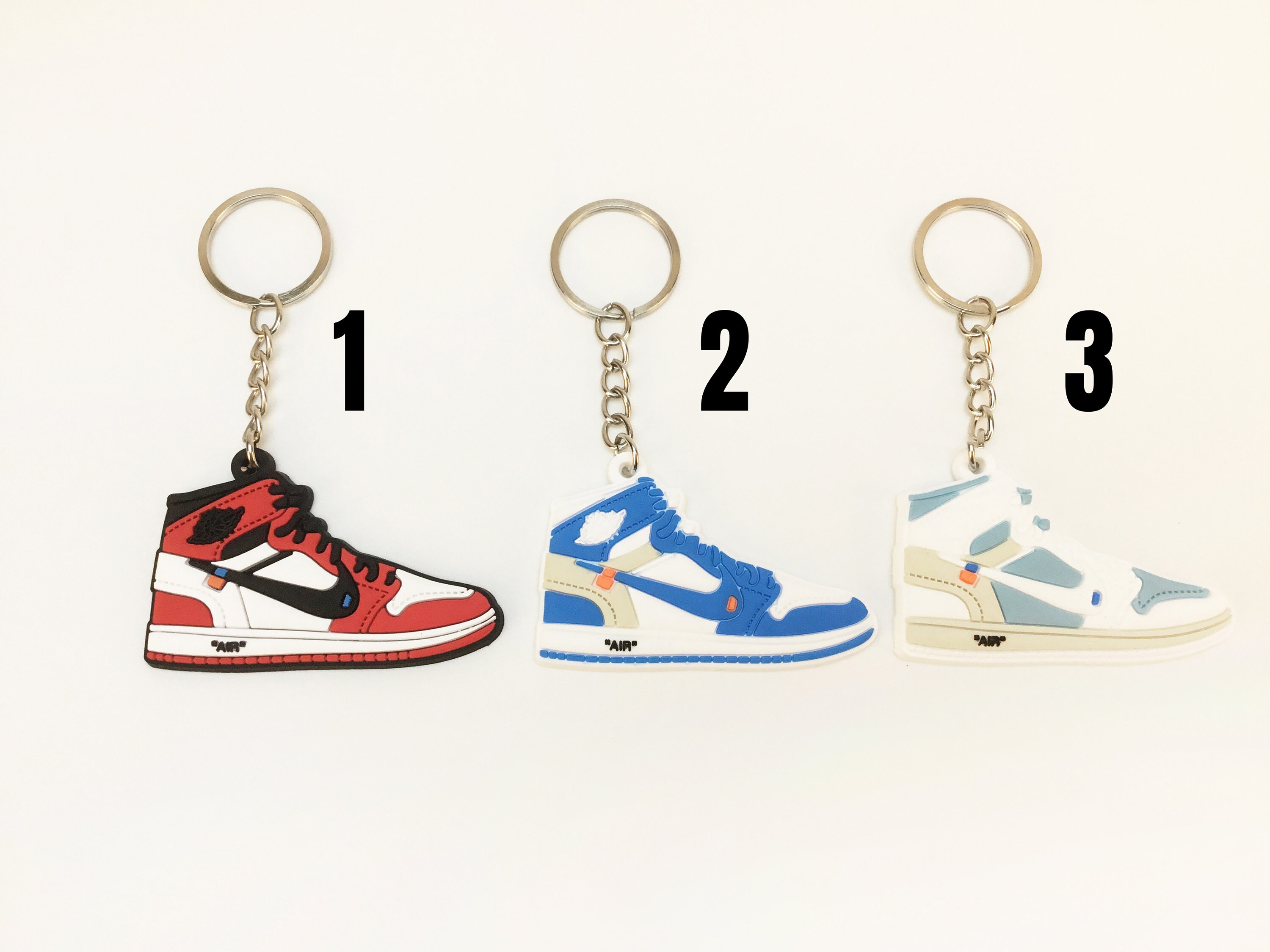 Hypebeast 0ffWhite Nike inspired 2D Silicone AJ Keychain Etsy