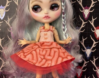 Halloween/Zombie/Gothic Blythedolldress, Halloweenblytheclothes, Blythedress