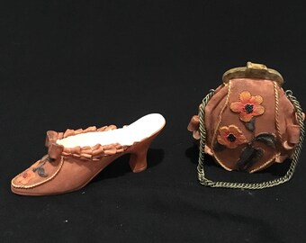 SALE ** Vintage Purse and Shoe Home Decor