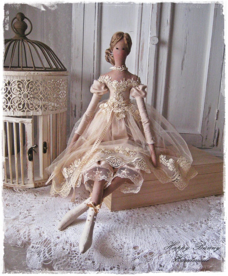 Tilda doll Tilda doll princess Handmade doll Fabric Primitive Etsy