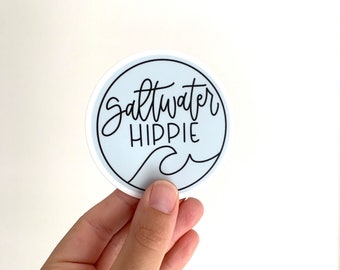 Saltwater hippie sticker | beach sticker | die cut sticker | laptop sticker | water bottle sticker