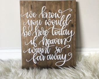 Remembrance Wedding sign | If heaven wasn't so far away sign | Rusting Wedding Sign | wedding remembrance sign | wedding memorial sign